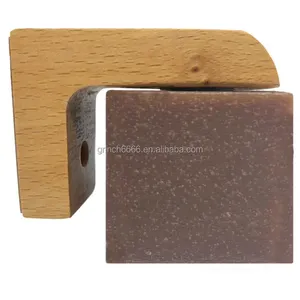 2021最新设计的木制磁性肥皂碟支架批发壁挂式磁性空气干肥皂节药