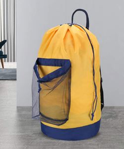 Sac à dos de lavage extra large avec bretelles et poche en filet, sac à dos de lavage robuste pour vêtements sales - Product Image 5