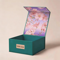 Boîtes rigides en carton magnétique de luxe personnalisées avec doublure en éponge, design portable pour l'emballage de vêtements, de chaussettes et de textiles, avec logo