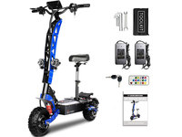 Scooter Eléctrico de Dos Ruedas 2026, 6000W, 60V, 90KM de Autonomía, Plegable, Impermeable, Todoterreno, Motor Dual, Asiento, 200kg, Batería de Litio de 35AH, Sensor