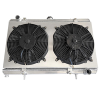 Pièce automobile, système de refroidissement du moteur, réservoir d'eau entièrement en aluminium, radiateur avec cache-ventilateur pour Nissan S13 240SX SR20, moteur 1989-1994