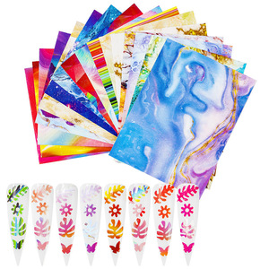 Haute qualité papillon feu aurore lapin feuille <span class=keywords><strong>flocon</strong></span> <span class=keywords><strong>de</strong></span> <span class=keywords><strong>neige</strong></span> nuage lèvre forme <span class=keywords><strong>ongle</strong></span> autocollant brillant Laser holographique ongles pour les filles - Product Image 4