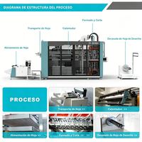 Automatische productielijn voor plastic bekers, hogesnelheids thermoformmachine voor PP, PET, PS, PLA voor dranken- en voedselverpakkingen