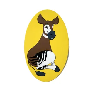 2024 Nhà Máy Tùy Chỉnh Mới Thời Trang Không Độc Hại Động Vật Ngựa Vằn EVA Bọt Tường Nhãn Dán Tấm 3D Zoo Puffy Sticker Cho Trẻ Em Đồ Chơi