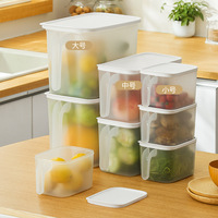 Boîte de rangement pour réfrigérateur ANYA moderne en PP avec logo personnalisé, couvercle hermétique, poignée pour la conservation des légumes et des fruits
