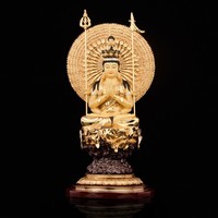 Statue de Bouddha Guanyin à mille yeux et mille bras en cuivre pur doré, semi-fabriquée à Taïwan, pour la vénération à domicile, Bodhisattva Guanyin