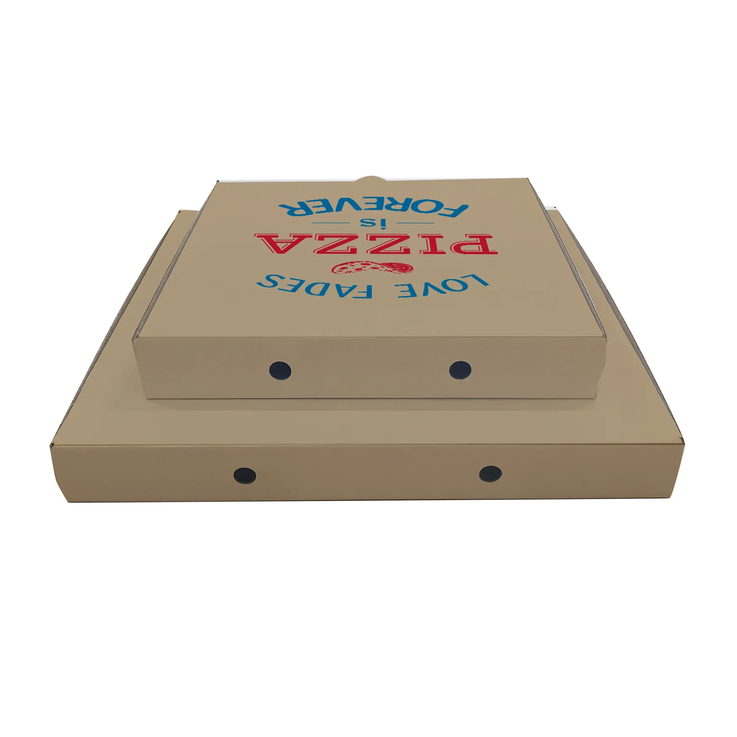 Kotak Pizza kertas karton bergelombang cetak kartun ramah lingkungan Logo kustom