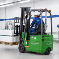 Montacargas Eléctrico de 1.5T con Asiento, 1500 kg, Batería de Litio, Cabina, para Almacén, Centro de Distribución, Cero Emisiones, Carretilla Elevadora Industrial