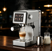 Cafetera Espresso Anbolife de 20 Bares, 1300W, Calentamiento por Termobloque, Pantalla Táctil, Acero Inoxidable con Vaporizador, OEM ODM