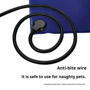 Coussin chauffant rapide pour animaux de compagnie 6 lit chauffant à température réglable avec minuterie Couverture chauffante imperméable avec cordon résistant à la mastication - Product Image 2