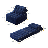 Fauteuil de détente confortable, canapé-lit pliable, canapé de sol confortable, fauteuil de salon pour le salon