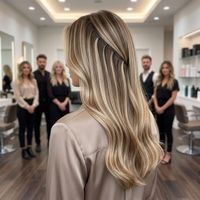 Cheveux humains Remy européens 100 % naturels, tissage Genius micro-attaché, sans perte de cheveux, pouvant être coupés à n'importe quel point, alternative au tissage noué à la main