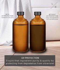 Bouteilles pulvérisatrices en verre ambré de 16 oz, rechargeables et vides, pour le nettoyage, les huiles essentielles, les cheveux, les plantes, pour pulvérisation et brumisation, et la javel. - Product Image 6