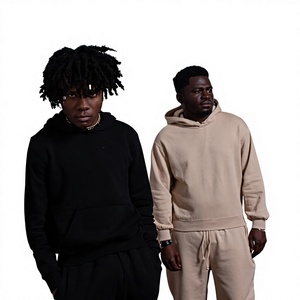 Sweat-shirt à capuche rouge pour homme, coupe ajustée, couleur unie, tricoté, séchage rapide, vêtement d'été 2027 - Product Image 2