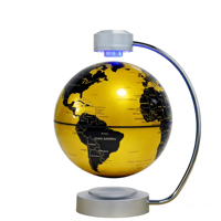 Globo Terráqueo de Levitación Magnética de 20 cm, Base Combinada de Metal y PVC, Decoración de Escritorio de Oficina, Globo Terráqueo con Mapa del Mundo para la Enseñanza de Geografía para Estudiantes