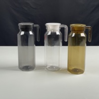 Kendi air dingin PC Eco 1100ml, kendi air plastik dapat dipakai ulang untuk rumah dan Dapur, kendi air es ringan