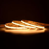Bande lumineuse en gros 12V 24V 320 puces/m 8mm 3000K 4000K 6500K Intérieur Extérieur Étanche Flexible COB Bande lumineuse LED