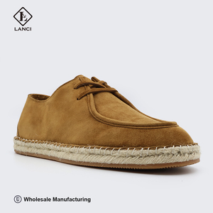 LANCI Custom Shoes Manufacturers Loafer Shoes Designer <strong>Espadrilles</strong> Moccasin Custom Logo Shoes Jute Soles Suede Loafer - Product Image 1