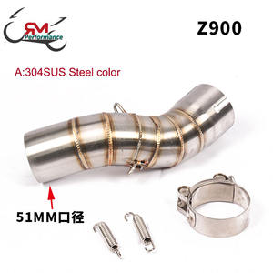 Tuyau central de <span class=keywords><strong>moto</strong></span> sans lacet pour <span class=keywords><strong>Kawasaki</strong></span> Z900 Z <span class=keywords><strong>900</strong></span> Échappement Modifié <span class=keywords><strong>Moto</strong></span> Connect Link Acier inoxydable Mid Tube Bleu - Product Image 3