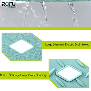 Alfombrilla de baño de silicona Rofu, rectangular, antideslizante, con ventosas para bañera y ducha, diseño minimalista, fácil de limpiar - Product Image 4