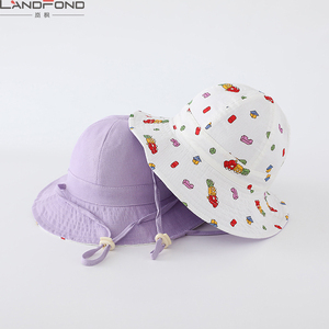 Chapeaux Bob en Coton pour Bébé Landfond, Nouveaux Chapeaux de Soleil pour Enfants, Casquettes d'Extérieur <span class=keywords><strong>Anti</strong></span>-<span class=keywords><strong>UV</strong></span> pour Garçons et Filles, Chapeau Panama Imprimé Unisexe pour la Plage et la Pêche - Product Image 6