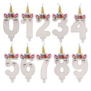 Candela di <span class=keywords><strong>Compleanno</strong></span> Unicorno Stampata a 4 Colori di Alta Qualità con Supporto in Plastica per Pasqua, Capodanno, Ramadan - Product Image 2