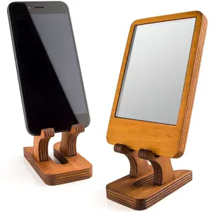 Multiplex Duurzame Mobiele Telefoon Stand Houten Tablet Houder Voor Tafelblad Laadstation