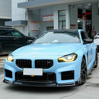 Kit carrosserie complet en fibre de carbone sèche style V pour BMW G87 M2 : lames avant, diffuseur arrière et jupes latérales