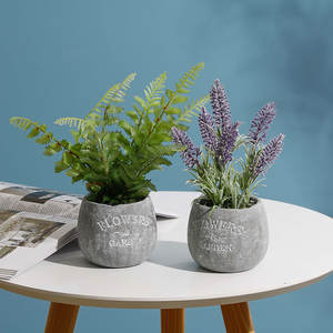 EAGLEGIFTS-minihojas y flores <span class=keywords><strong>para</strong></span> decoración del hogar y la Oficina, plantas artificiales de lavanda de plástico en maceta - Product Image 6