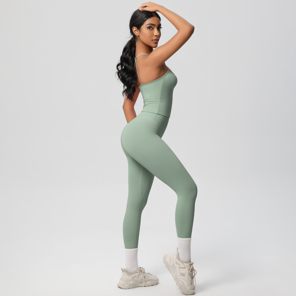 Custom Women's Vest Sports Wear Yoga Vest Quick-Dry Ribbed Vest