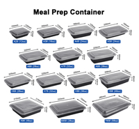 Récipients Alimentaires Jetables en Plastique PP de Qualité Alimentaire 16 Oz 24 Oz 28 Oz 32 Oz, Boîtes à Lunch à Emporter avec Couvercle pour Préparation de Repas