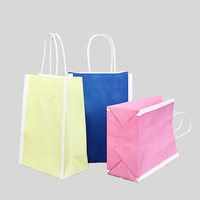 Sacs cadeaux en papier kraft blanc personnalisés en gros, sacs en papier kraft