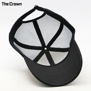 Custom Logo 6 Panel Cork Trucker <b>Hat</b> Wholesale Bulk Wood Grain Texture Mesh <b>Cap</b> With Woven Patch Manufacturer - Product Image 2