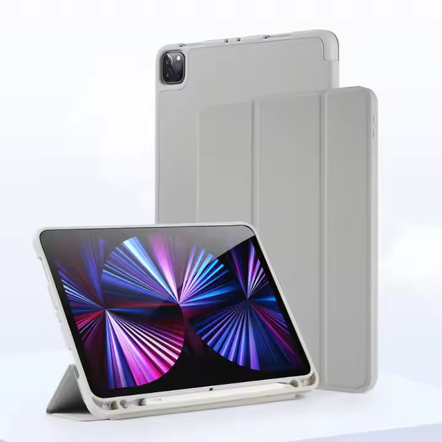 MRYES Magnetic 3 Folding Auto Sleep Full Cover TPU PU Leather Case for iPad Pro 9th 10th Generation 10.5 11 12.9