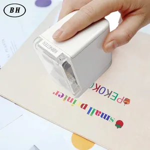 Printer genggam mini label portabel, printer inkjet warna hitam genggam mudah dioperasikan untuk tanggal kedaluwarsa mesin cetak telur