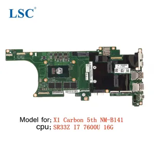 X1 X1 Carbon 5th máy tính xách tay bo mạch chủ NM-B141 cho ThinkPad Fru; 01ay073 01ay077 01lv433 CPU:I7 7600u 16G <span class=keywords><strong>DDR4</strong></span> - Product Image 2