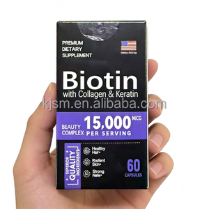 Capsules de biotine antioxydante de qualité supérieure OEM/ODM <span class=keywords><strong>pour</strong></span> les soins des cheveux, de <span class=keywords><strong>la</strong></span> <span class=keywords><strong>peau</strong></span> et des ongles - Complément alimentaire à base de plantes avec dose personnalisable - Product Image 1