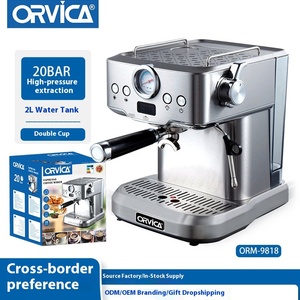 Macchina da Caffè Semiautomatica Elettrica ORVICA in Acciaio Inossidabile per Uso Domestico con Controllo Temperatura e Pressione 20 <span class=keywords><strong>Bar</strong></span> - Product Image 3