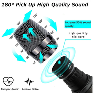 Nouveau microphone dynamique sans fil UHF portable en métal, microphone sans fil professionnel pour karaoké, pour les performances sur scène à l'église