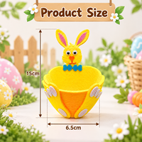 Panier de Pâques coloré en feutre Pafu, panier suspendu pour œufs de Pâques, bonbons et friandises, décoration de table pour fête, panier cadeau