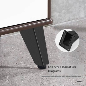 <span class=keywords><strong>Pieds</strong></span> de canapé traditionnels en alliage d'aluminium robuste, réglables, 5 mm, <span class=keywords><strong>pour</strong></span> <span class=keywords><strong>meubles</strong></span> de chambre, table à manger, table basse, lit, meuble TV - Product Image 3