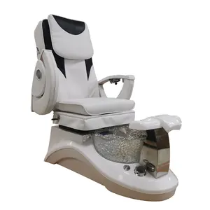 热卖美容院按摩功能足疗椅白色豪华聚氨酯皮革，带排水泵，颜色可定制