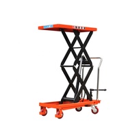Chariot à pédales Muduo, plateforme élévatrice hydraulique à fourche de coupe manuelle, table élévatrice de fret d'entrepôt, 1200x610x80mm