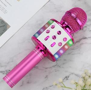Vente chaude WS-858 <span class=keywords><strong>L</strong></span> Portatif A Mené Des Lumières Sans Fil Karaoké Micro USB Loisirs <span class=keywords><strong>Mike</strong></span> pour Enfants Chantant Micro - Product Image 4
