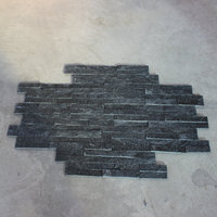 Panneau de mur extérieur de revêtement de pierre de culture d'ardoise naturelle 10x40