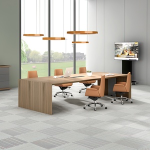 Customized Modern High-End Office Desk Wooden Conference Table for Meeting Room Furniture for Office Use - Product Image 2