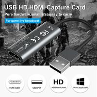 Adaptateur de carte de capture vidéo HDMI vers USB 2.0, carte de capture de jeu vidéo 4K pour PC