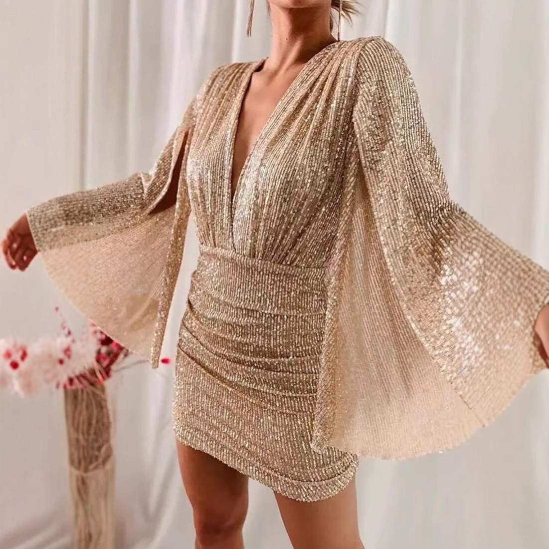 slim fit dress slacks Golden Bodycon Spaghetti Straps Corset Beaded Short Homecoming Dress