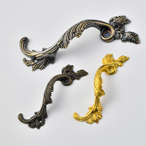 Furniture Handle Zinc Alloy European Style <b>Cabinet</b> Drawer Pull Novelty Shape Hanging Ring Handle Small Large Antique Bronze <b>Gold</b> - Product Image 1