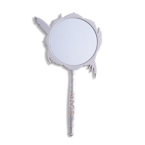 Private Label Single Side Metal <b>Small</b> Handheld Circular OEM/ODM Cosmetic Makeup Bling Hand <b>Mirrors</b> for Women - Product Image 4